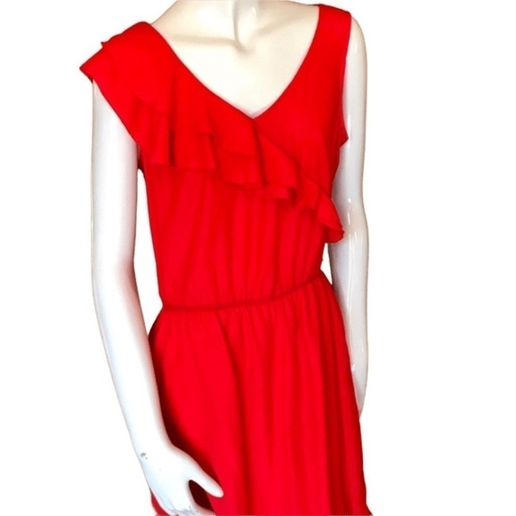 𝅺cute red ruffle dress Large - Picture 1 of 6